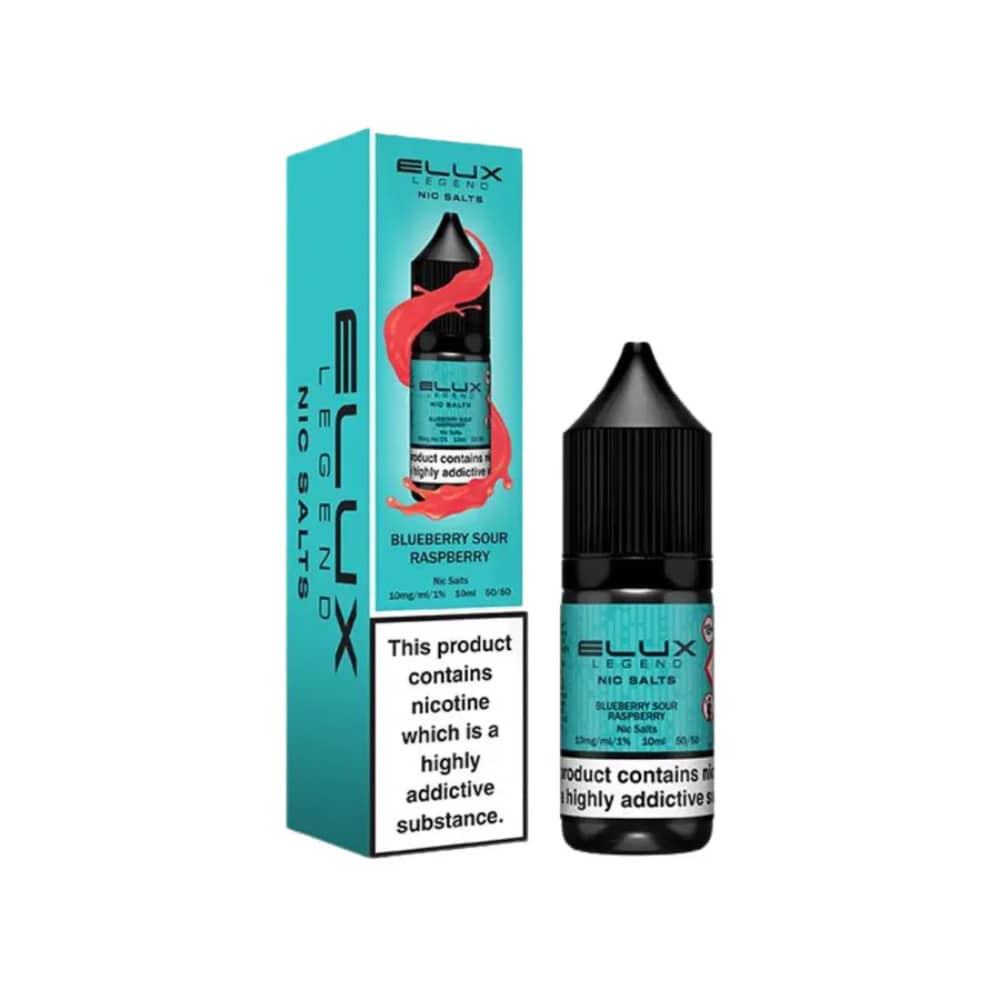 Elux Legend Nic Salts E-Liquids 10ml Box of 10 Blue Sour Raspberry 10mg