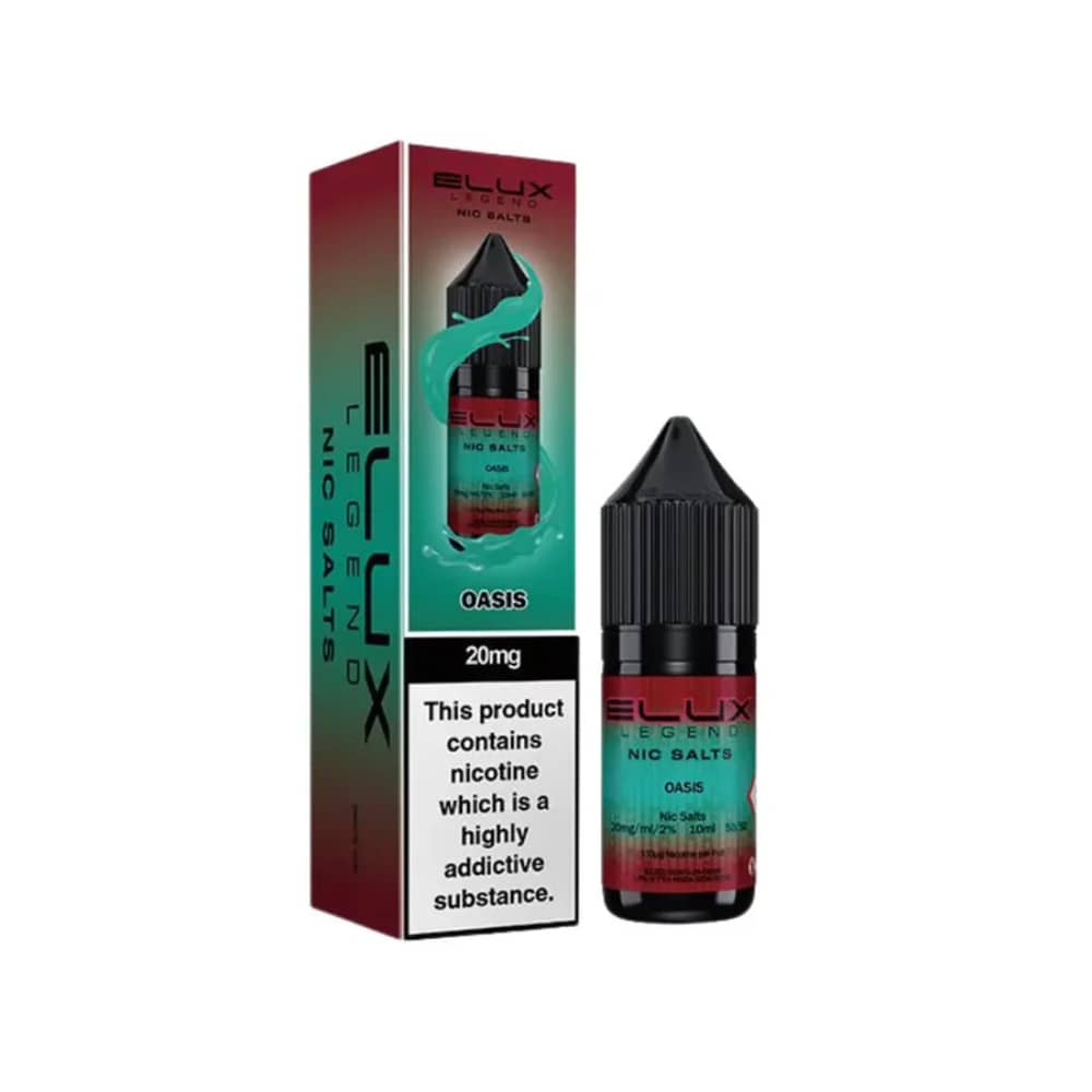 Elux Legend Nic Salts E-Liquids 10ml Box of 10 Oasis 10mg