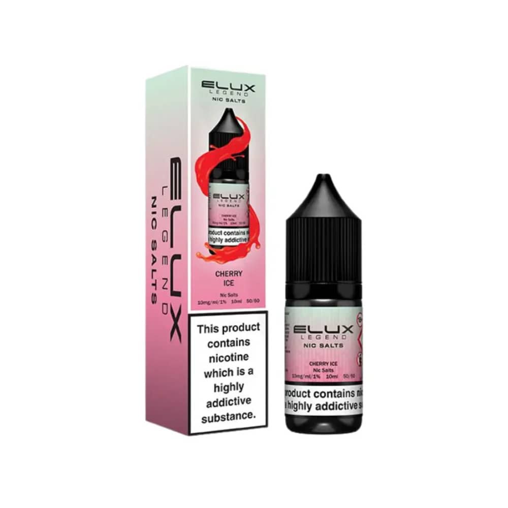 Elux Legend Nic Salts E-Liquids 10ml Box of 10 Cherry Ice 20mg