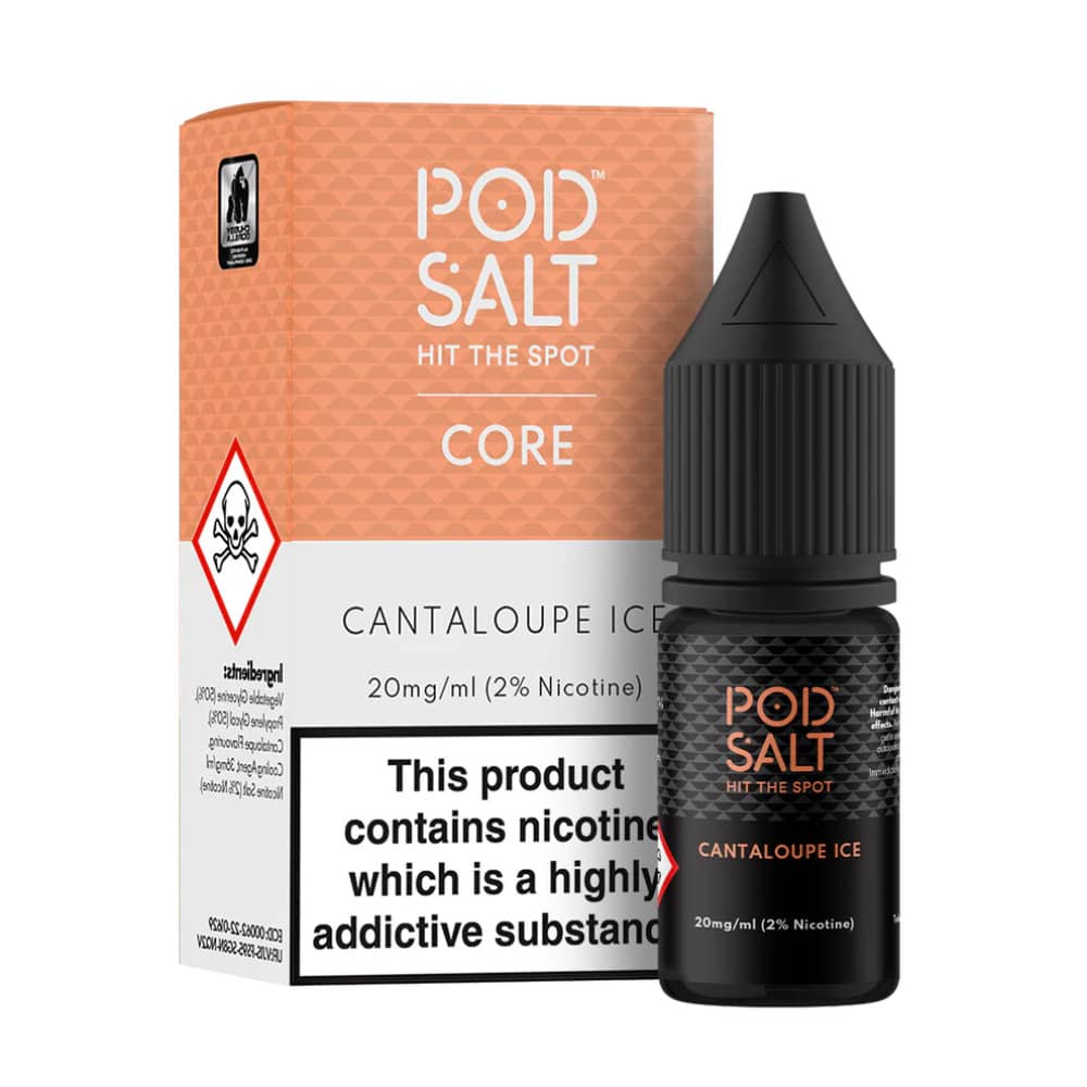 Pod Salt Core Nic Salts e liquids 10ml Box of 5 Cantaloupe Ice 11mg