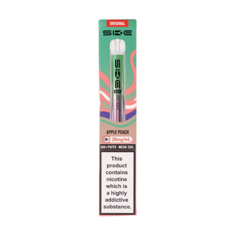 Ske Crystal Original 600 Vape Kit Box of 10 Apple Peach