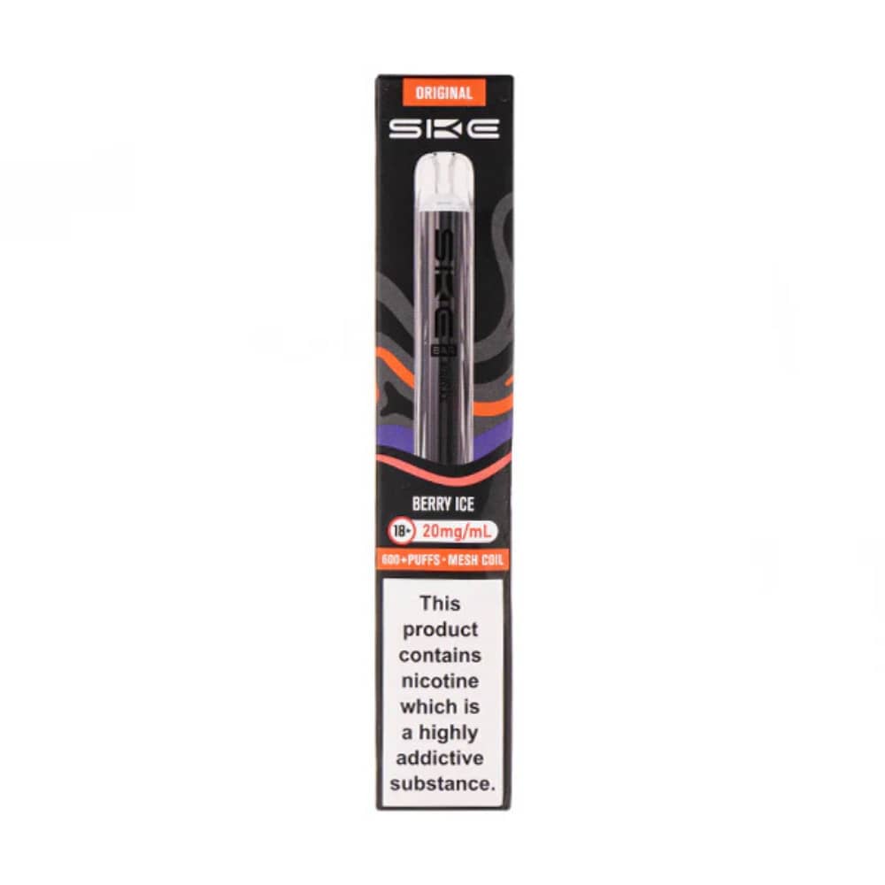 Ske Crystal Original 600 Vape Kit Box of 10 Berry Ice