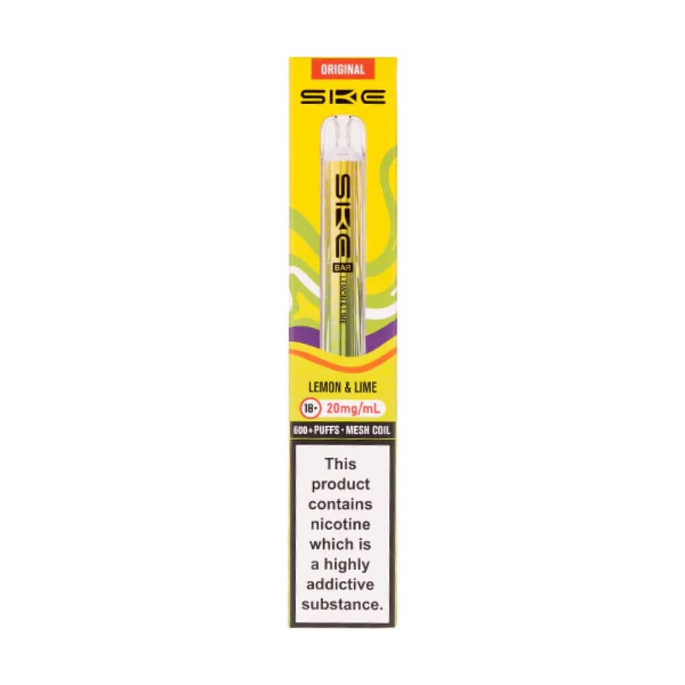 Ske Crystal Original 600 Vape Kit Box of 10 Lemon Lime
