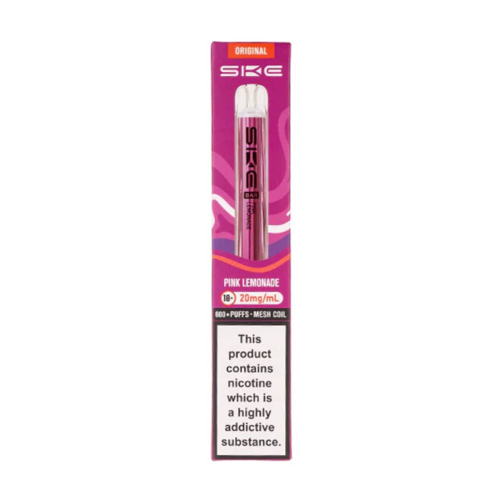 Ske Crystal Original 600 Vape Kit Box of 10 Pink Lemonade