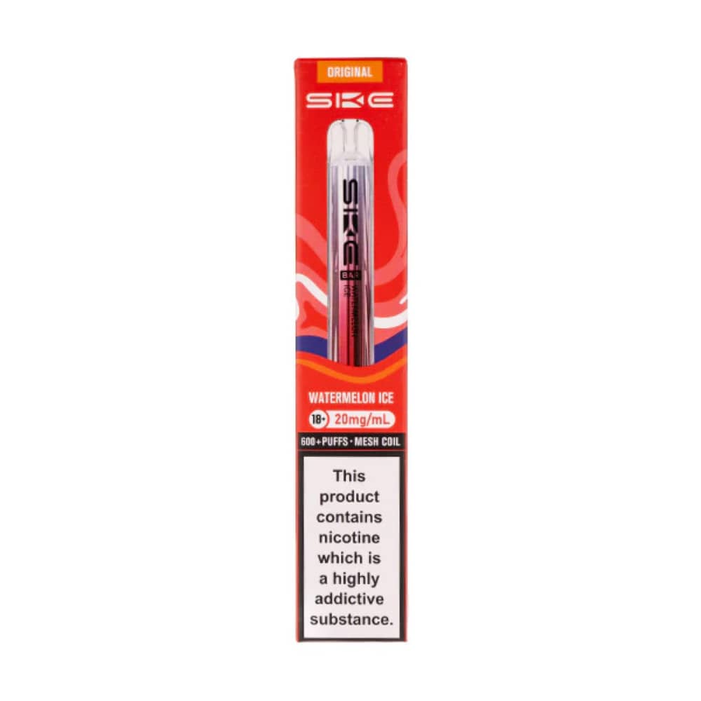 Ske Crystal Original 600 Vape Kit Box of 10 Watermelon Ice