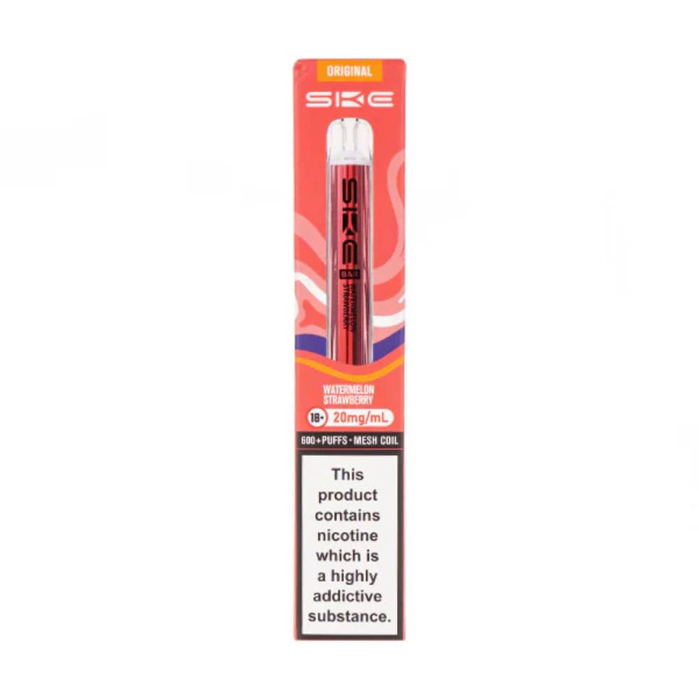 Ske Crystal Original 600 Vape Kit Box of 10 Watermelon Strawberry