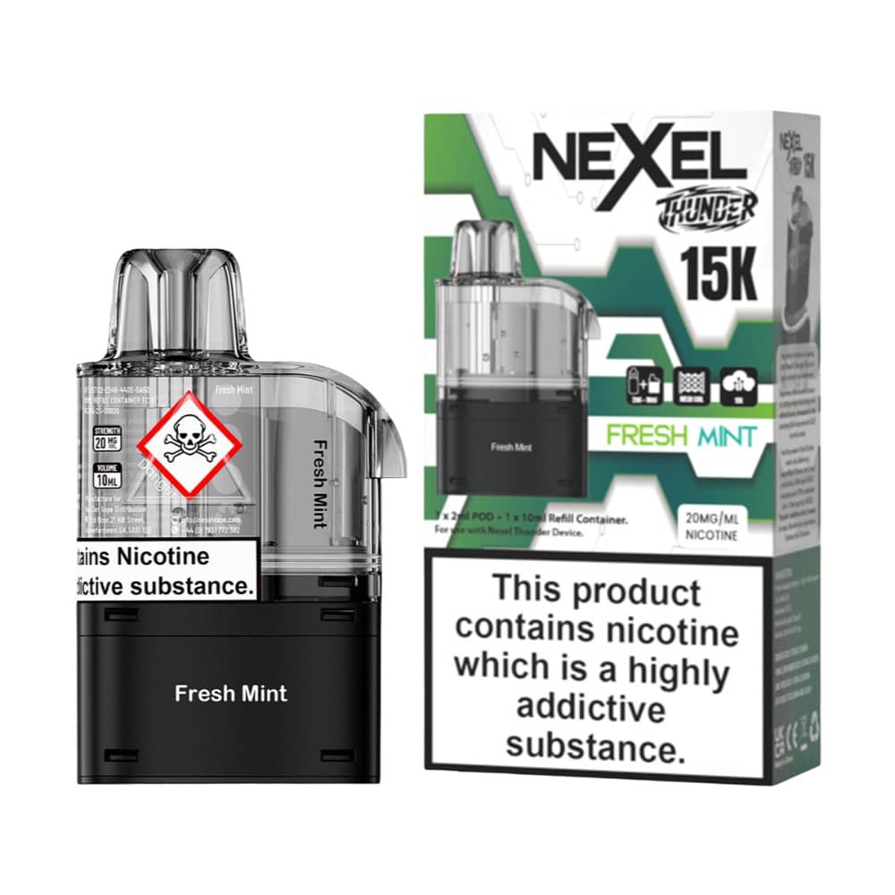Nexel Thunder 15k Pods Pack of 10 Fresh Mint