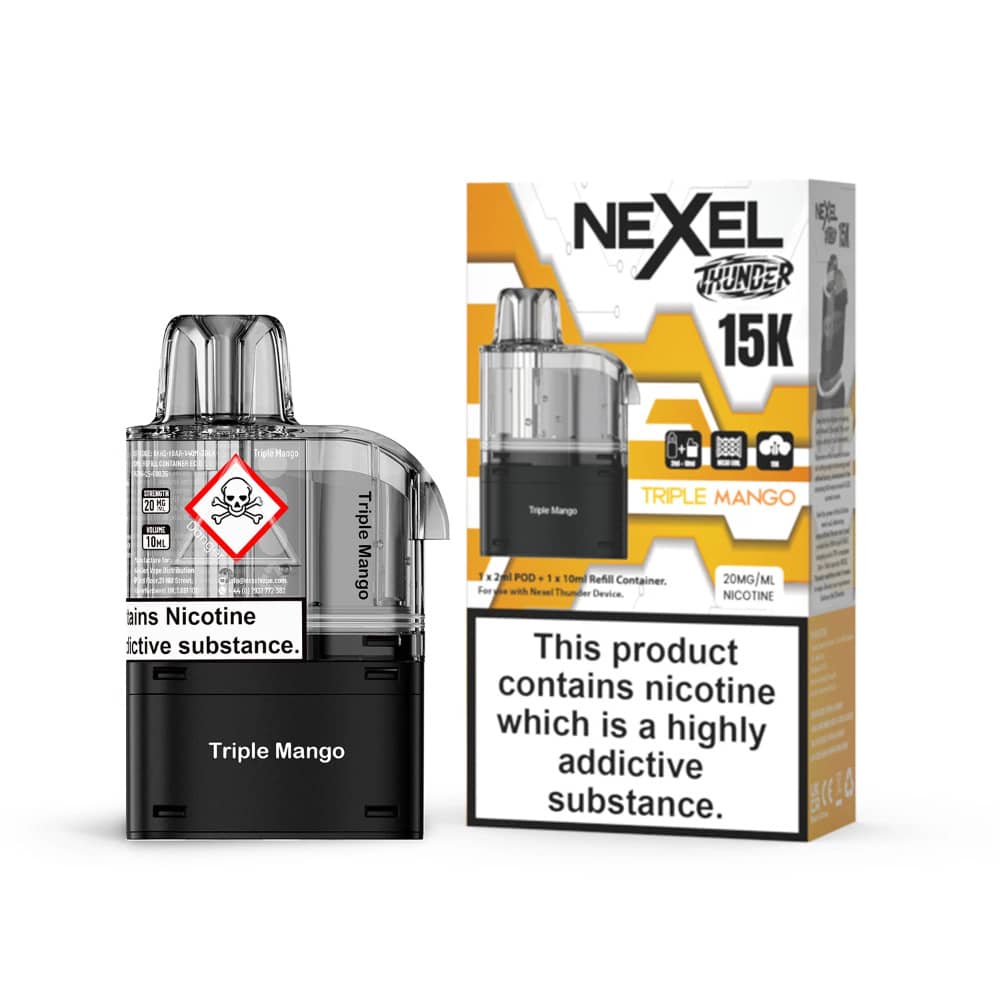Nexel Thunder 15k Pods Pack of 10 Triple Mango