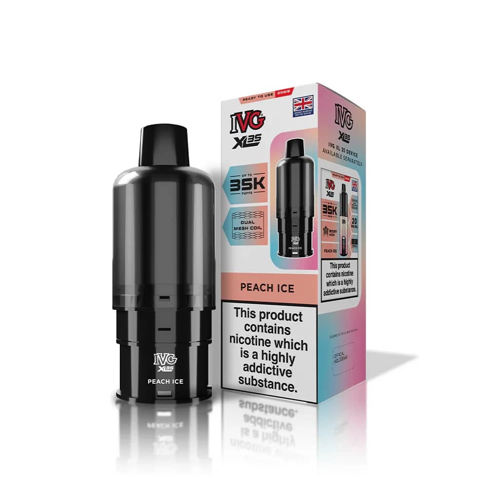 IVG xl 35k Prefilled Pods Pack of 5 Peach Ice