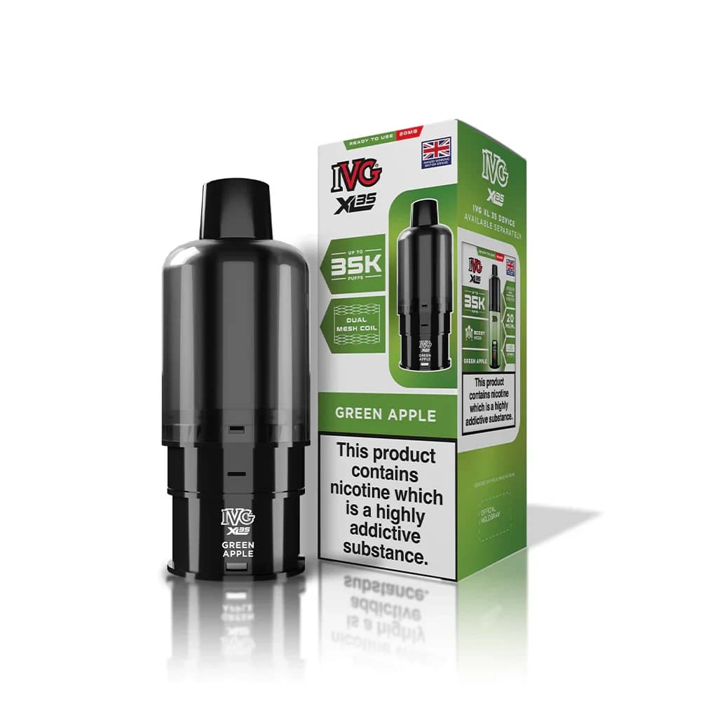 IVG xl 35k Prefilled Pods Pack of 5 Green Apple
