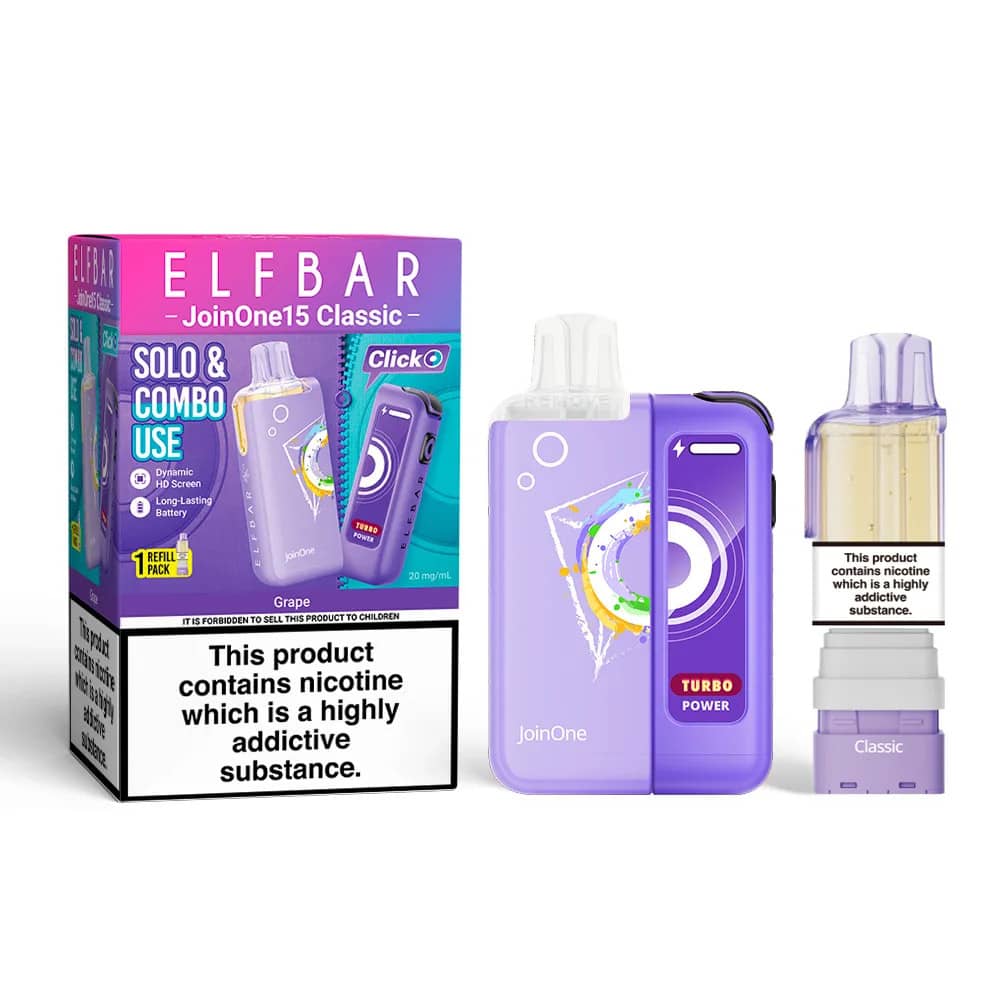 Elf Bar JoinOne30 Classic Vape Kit Box of 5 Grape