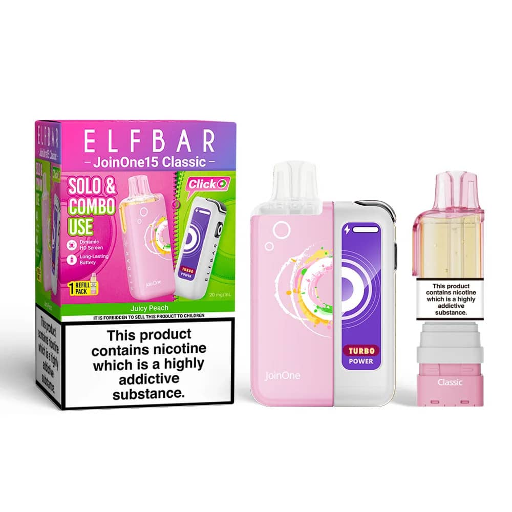 Elf Bar JoinOne30 Classic Vape Kit Box of 5 Juicy Peach