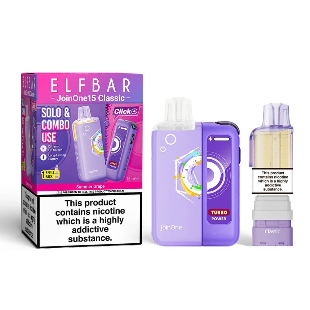 Elf Bar JoinOne30 Classic Vape Kit Box of 5 Summer Grape