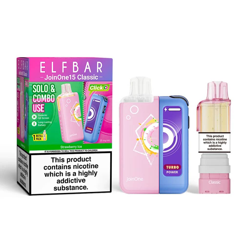 Elf Bar JoinOne30 Classic Vape Kit Box of 5 Strawberry Ice