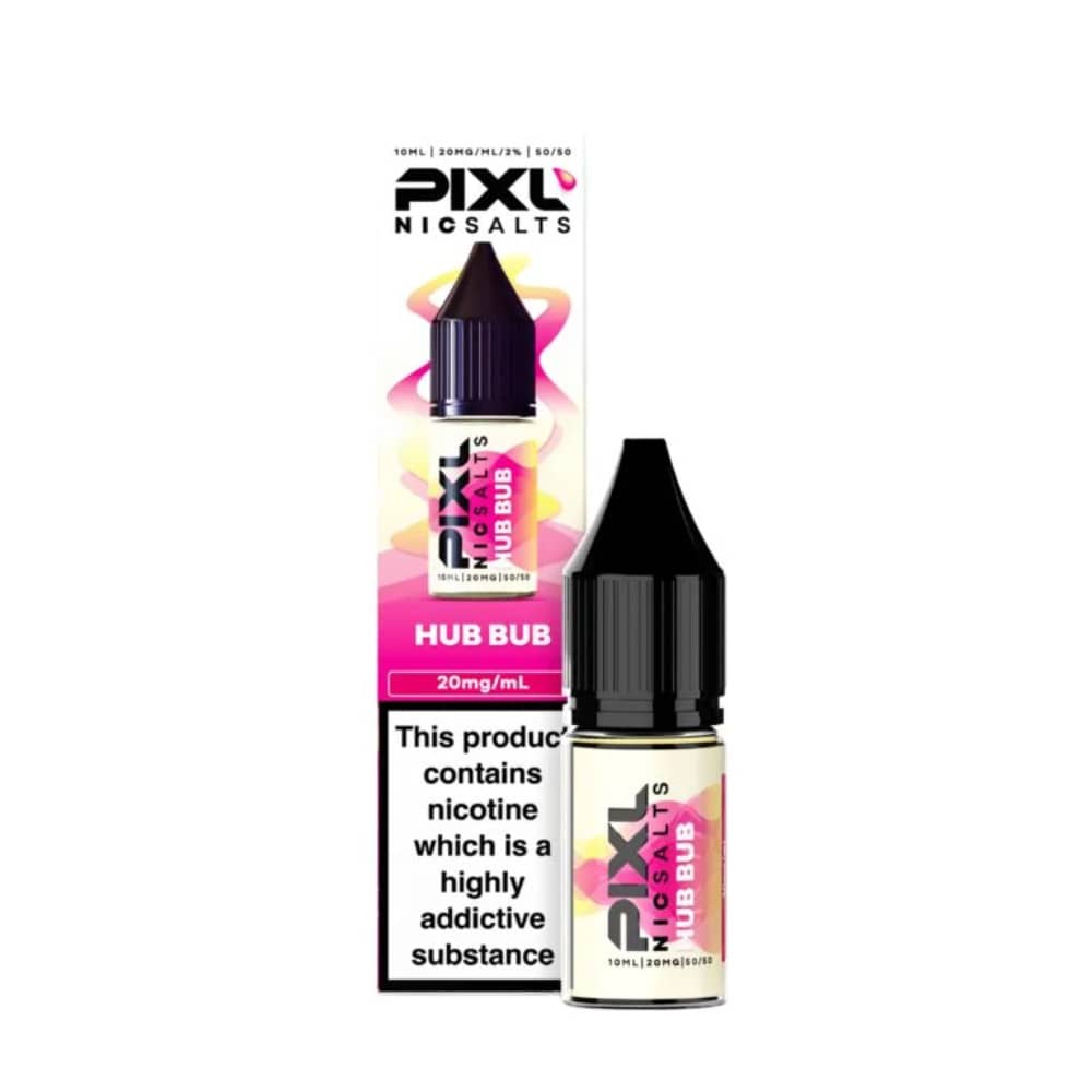 Pixl Nic Salts 10ml E liquids Box of 10 Hub Bub 20mg