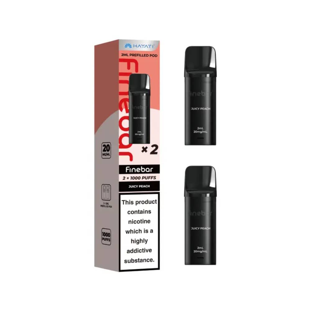 Hayati Finebar Prefilled Pod Pack of 10 Juicy Peach