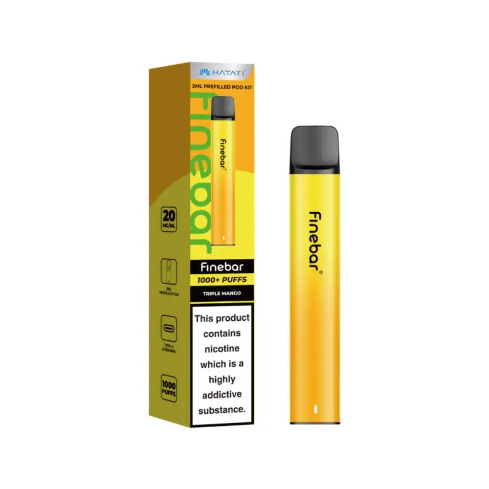 Hayati Finebar Prefilled Vape Kit Box of 10 Triple Mango