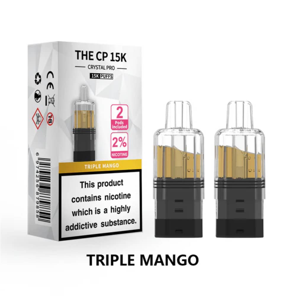 Crystal Pro CP 15k Prefilled Pods Pack of 5 Triple Mango
