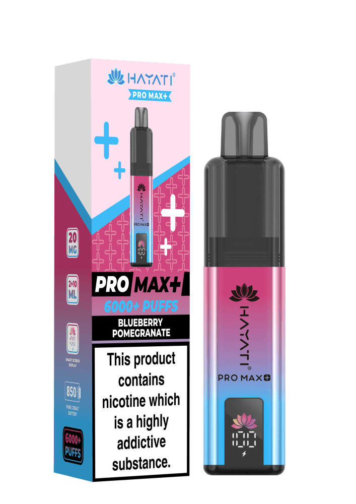 Hayati Pro Max Plus 6000 Vape Kit Box of 5 Blueberry Pomegranate