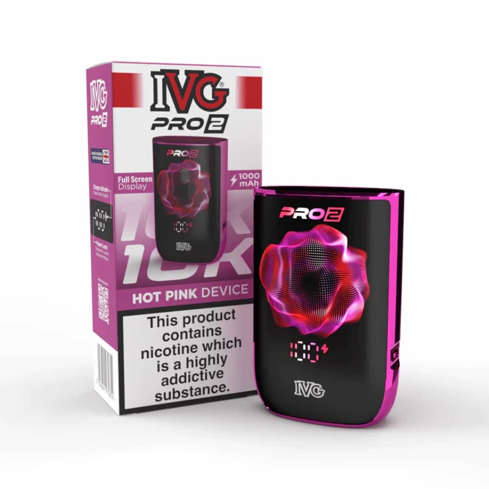 IVG Pro 2 Vape Pod Kit Box of 5 Hot Pink