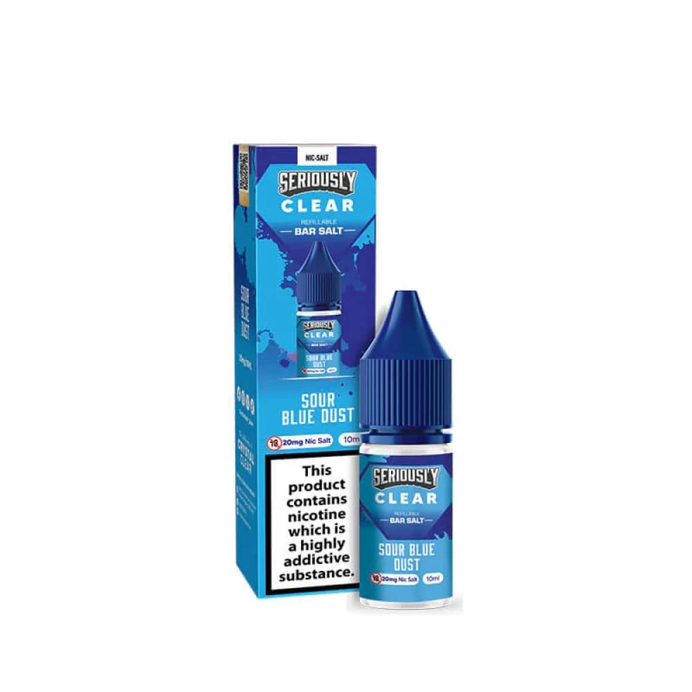 Seriously Clear Bar Salt 10ml Box of 10 Sour Blue Dust 5mg