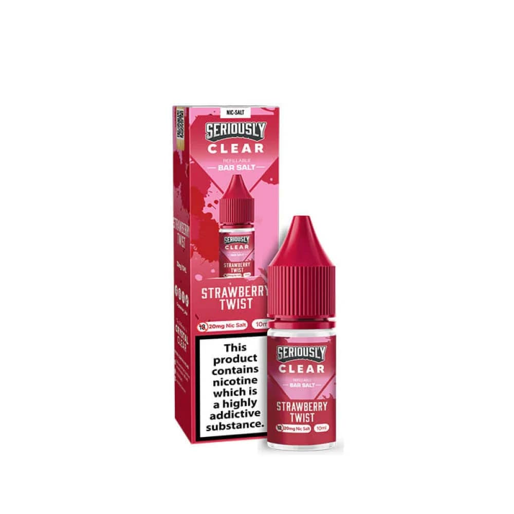 Seriously Clear Bar Salt 10ml Box of 10 Strawberry Twist 5mg