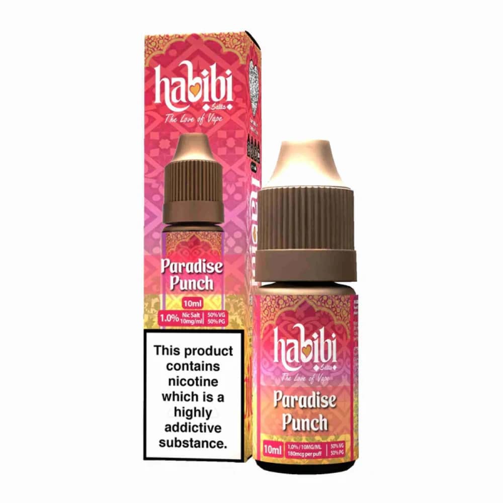Habibi Nic Salt 10ml Box of 10 Paradise Punch 10mg