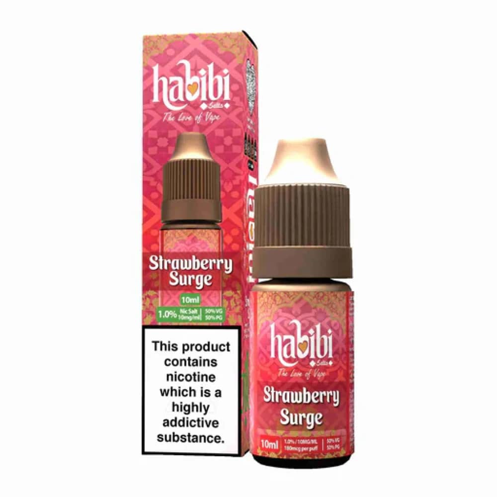 Habibi Nic Salt 10ml Box of 10 Strawberry Surge 10mg