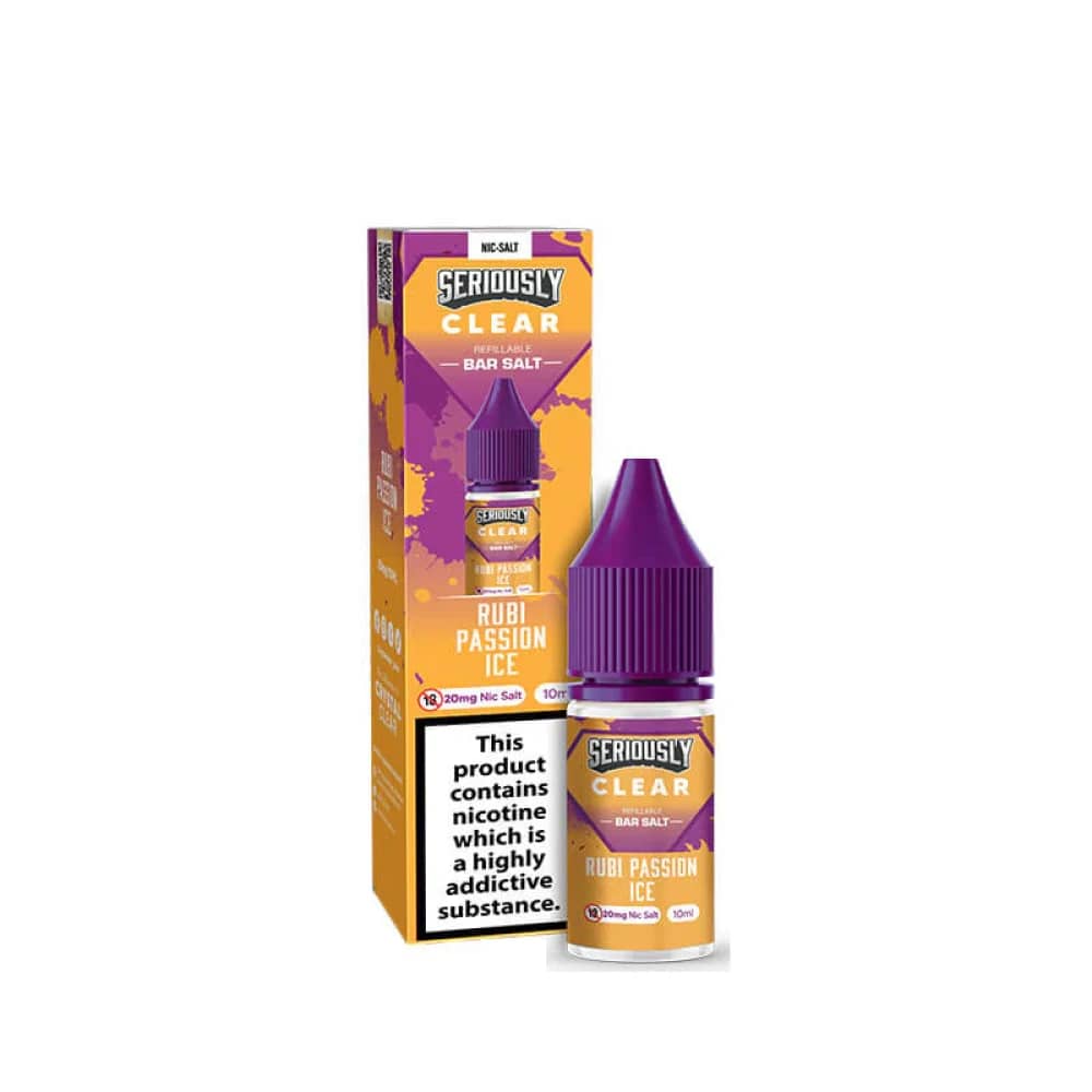 Seriously Clear Bar Salt 10ml Box of 10 Rubi Passion Ice 10mg