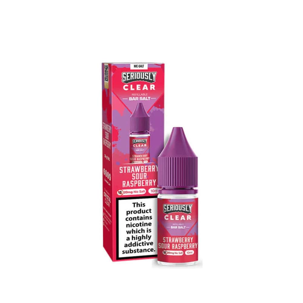 Seriously Clear Bar Salt 10ml Box of 10 Strawberry Sour Raspberry 20mg