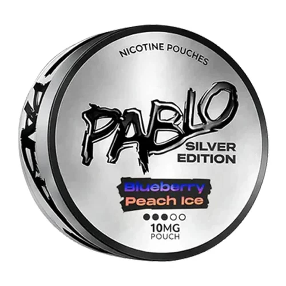 Pablo Silver Edition Nicotine Pouches Pack of 10 Blueberry Peach Ice (10mg)