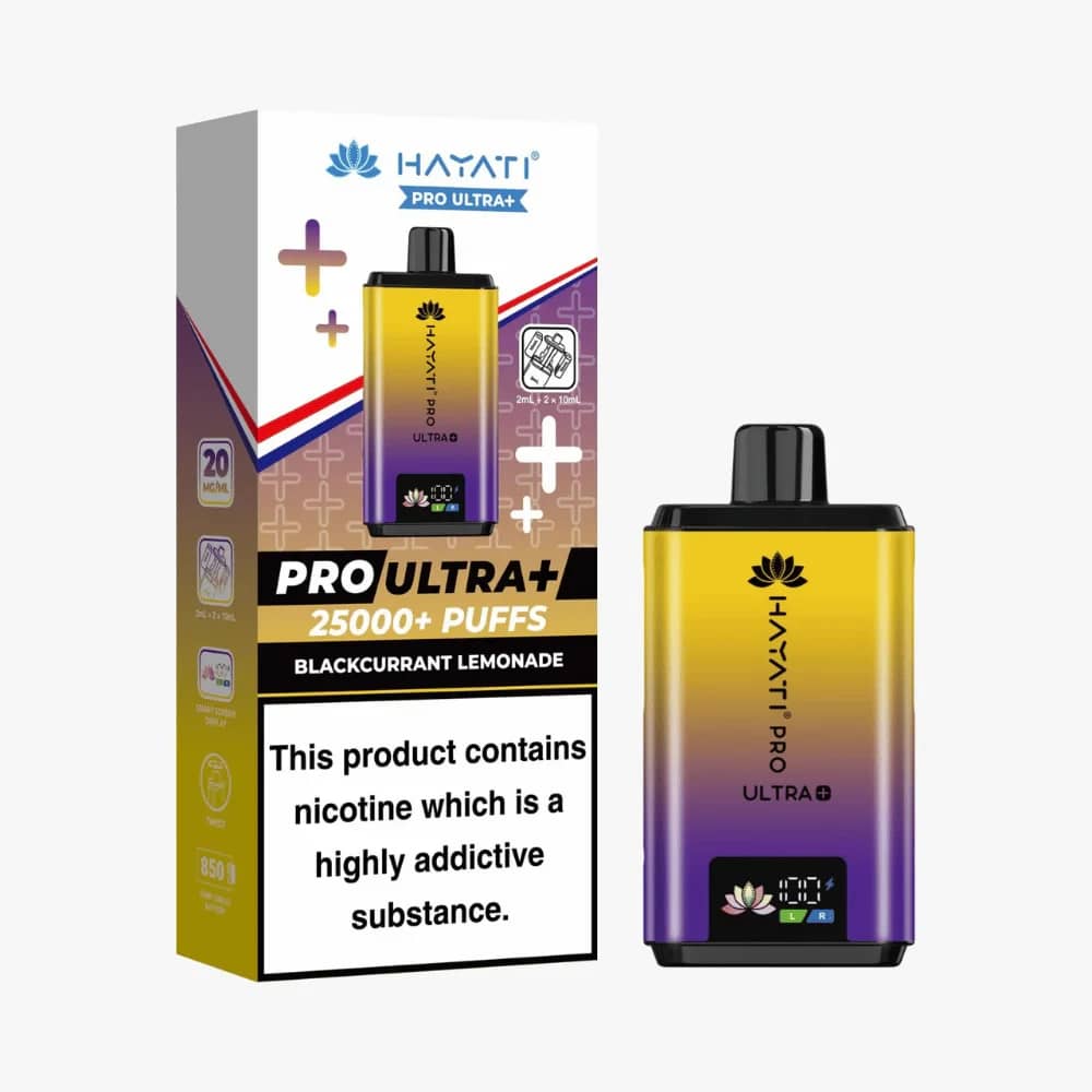 Hayati Pro Ultra Plus 25k Vape Kit Box of 5 Blackcurrant Lemonade