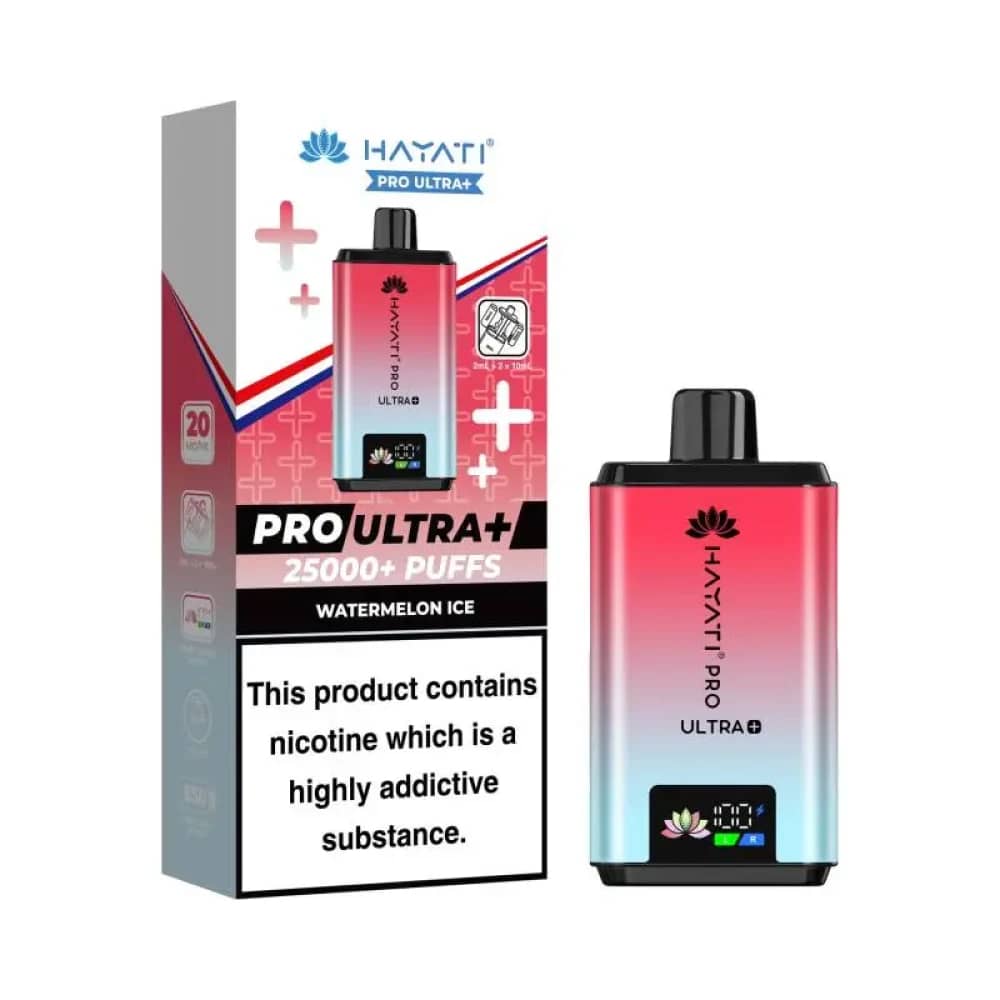 Hayati Pro Ultra Plus 25k Vape Kit Box of 5 Watermelon Ice