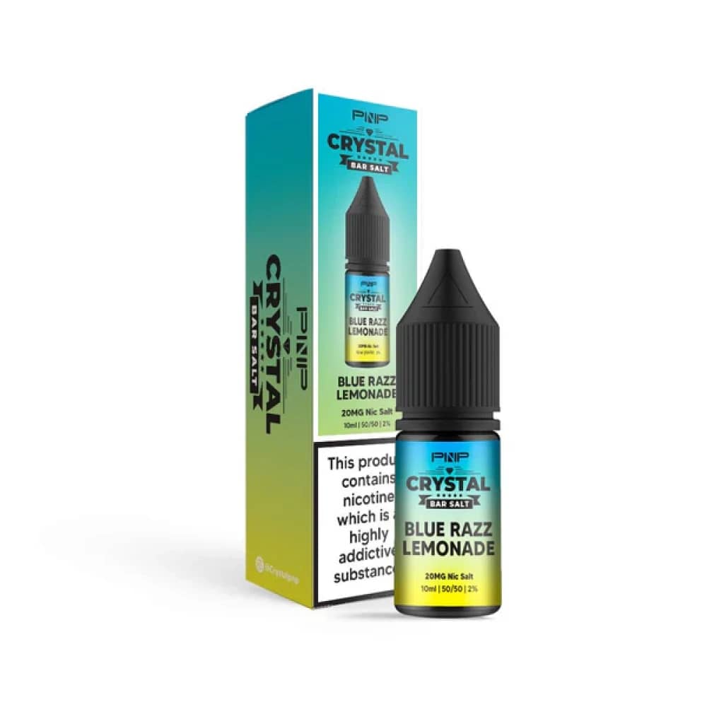 PNP Crystal Nic Salts 10ml Box of 10 Blue Razz Lemonade 10mg
