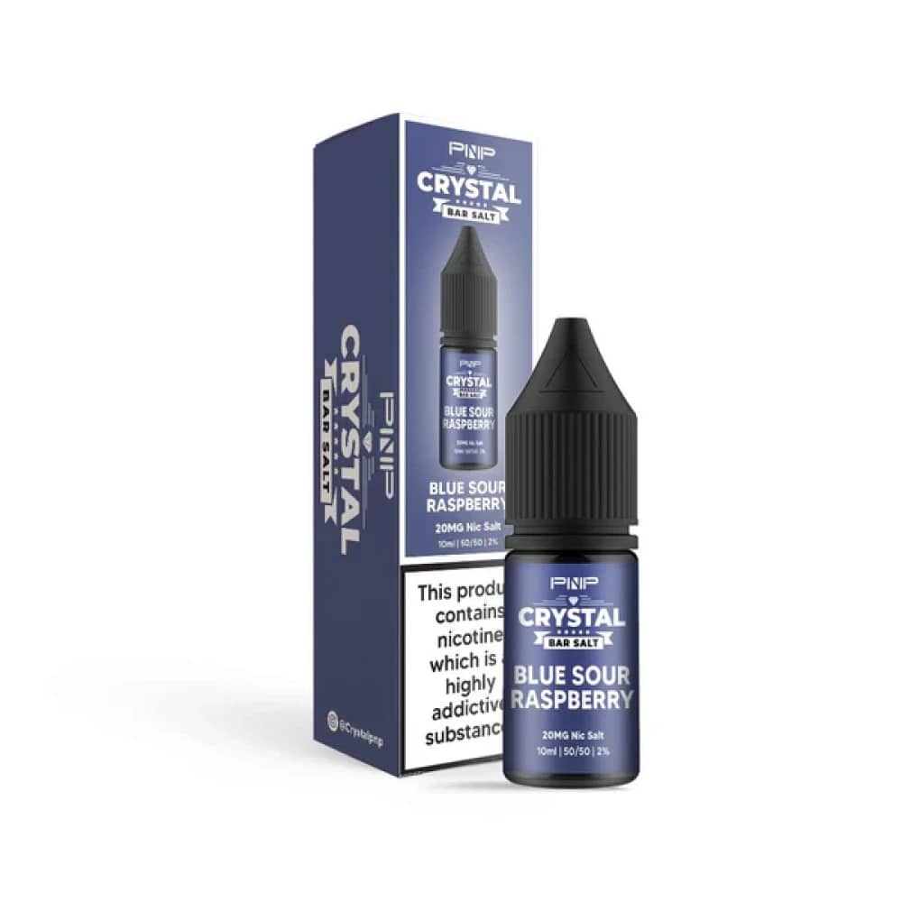 PNP Crystal Nic Salts 10ml Box of 10 Blue Sour Raspberry 10mg