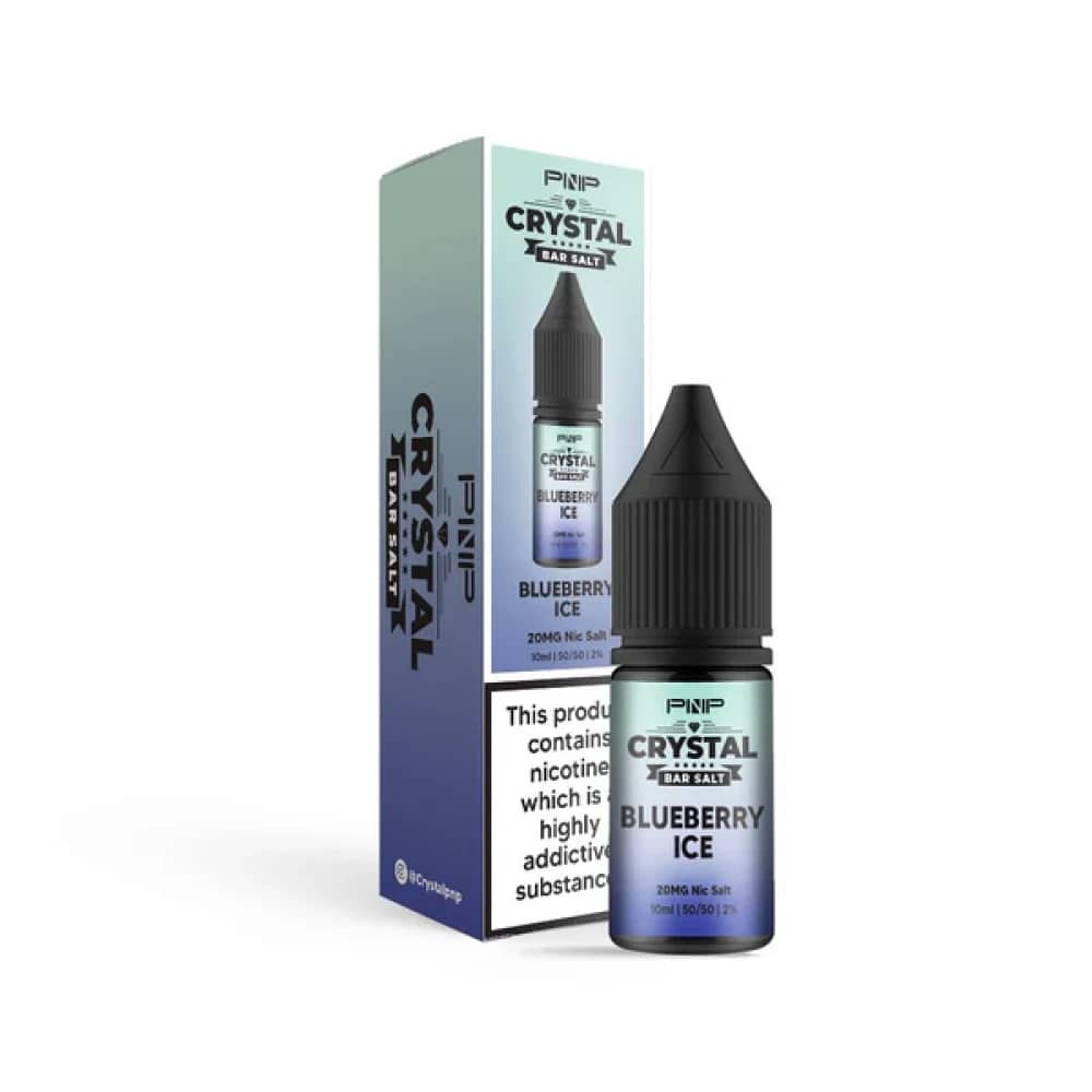 PNP Crystal Nic Salts 10ml Box of 10 Blueberry Ice 10mg