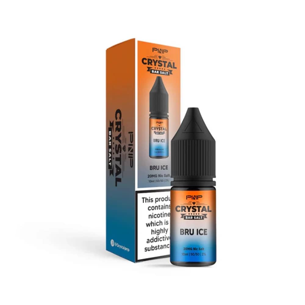 PNP Crystal Nic Salts 10ml Box of 10 Bru Ice 10mg