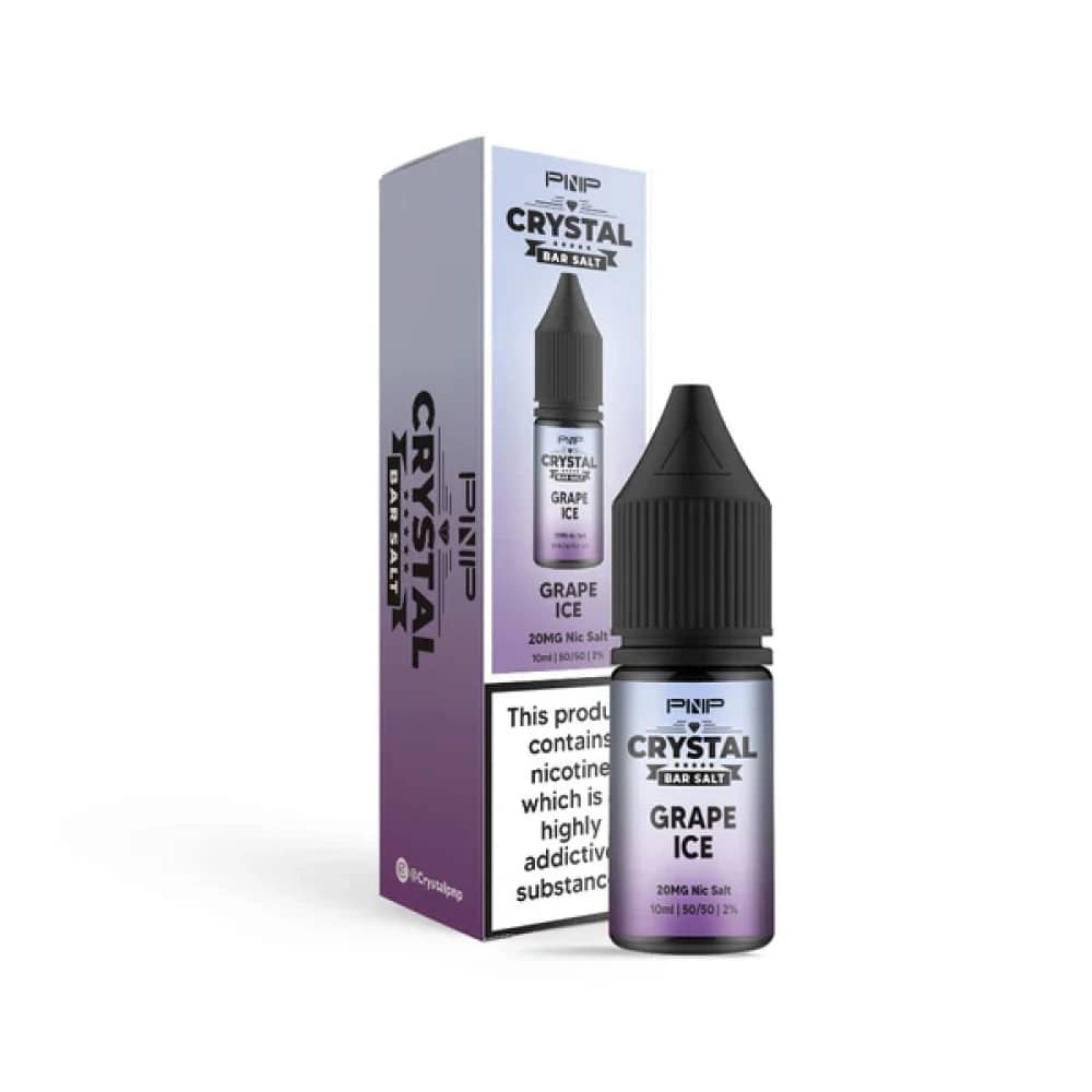 PNP Crystal Nic Salts 10ml Box of 10 Grape Ice 20mg