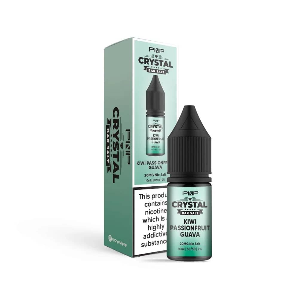 PNP Crystal Nic Salts 10ml Box of 10 Kiwi Passion Fruit Guava 10mg