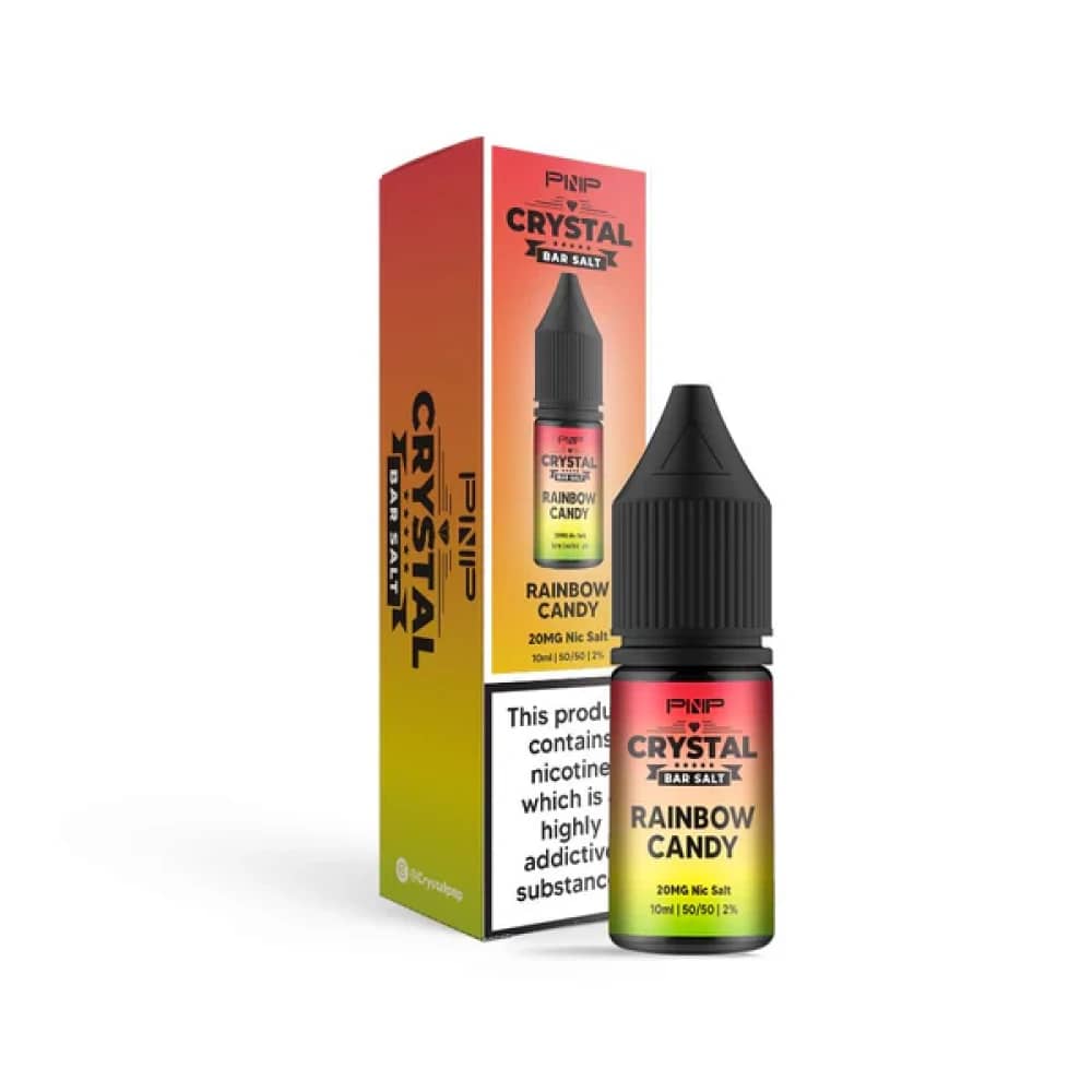 PNP Crystal Nic Salts 10ml Box of 10 Rainbow Candy 10mg