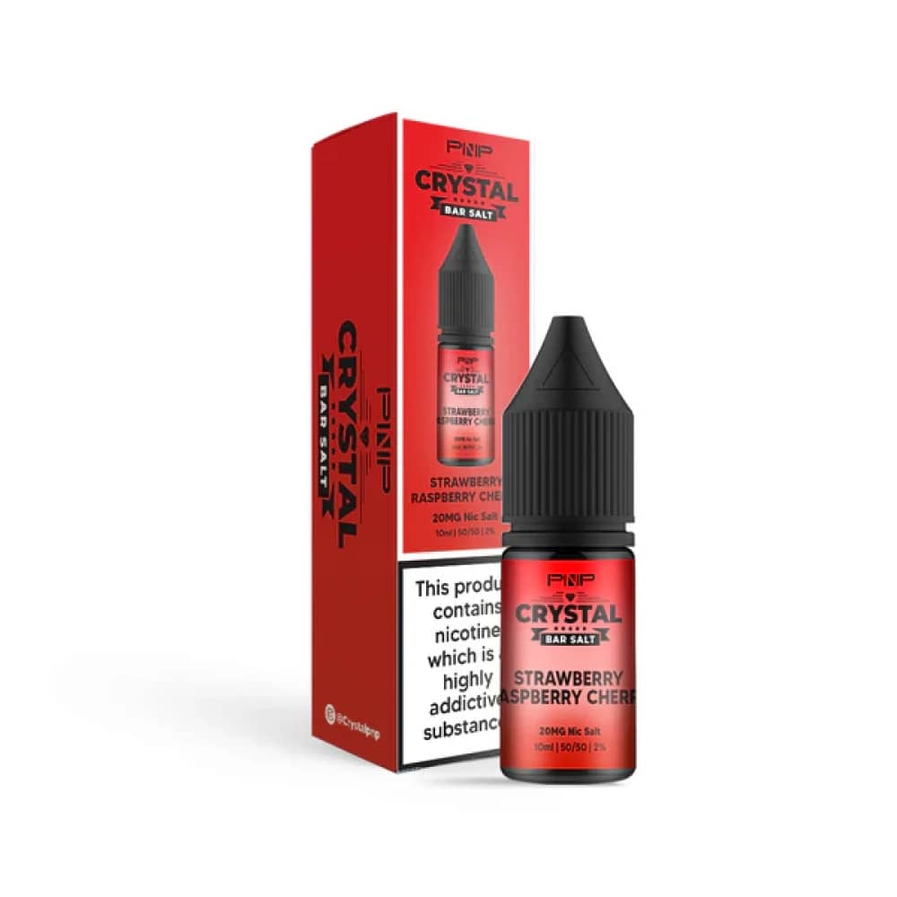 PNP Crystal Nic Salts 10ml Box of 10 Strawberry Raspberry Cherry 10mg
