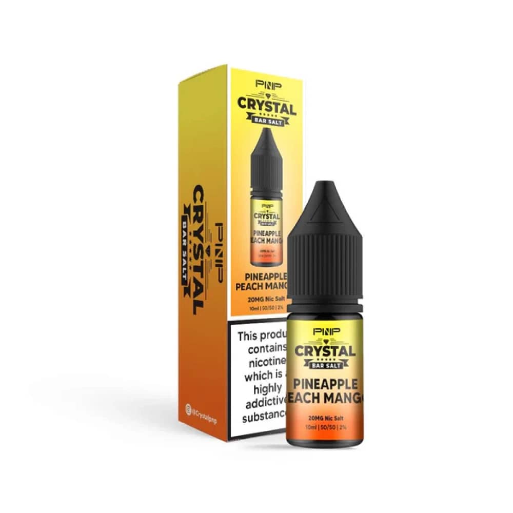 PNP Crystal Nic Salts 10ml Box of 10 Pineapple Peach Mango 20mg