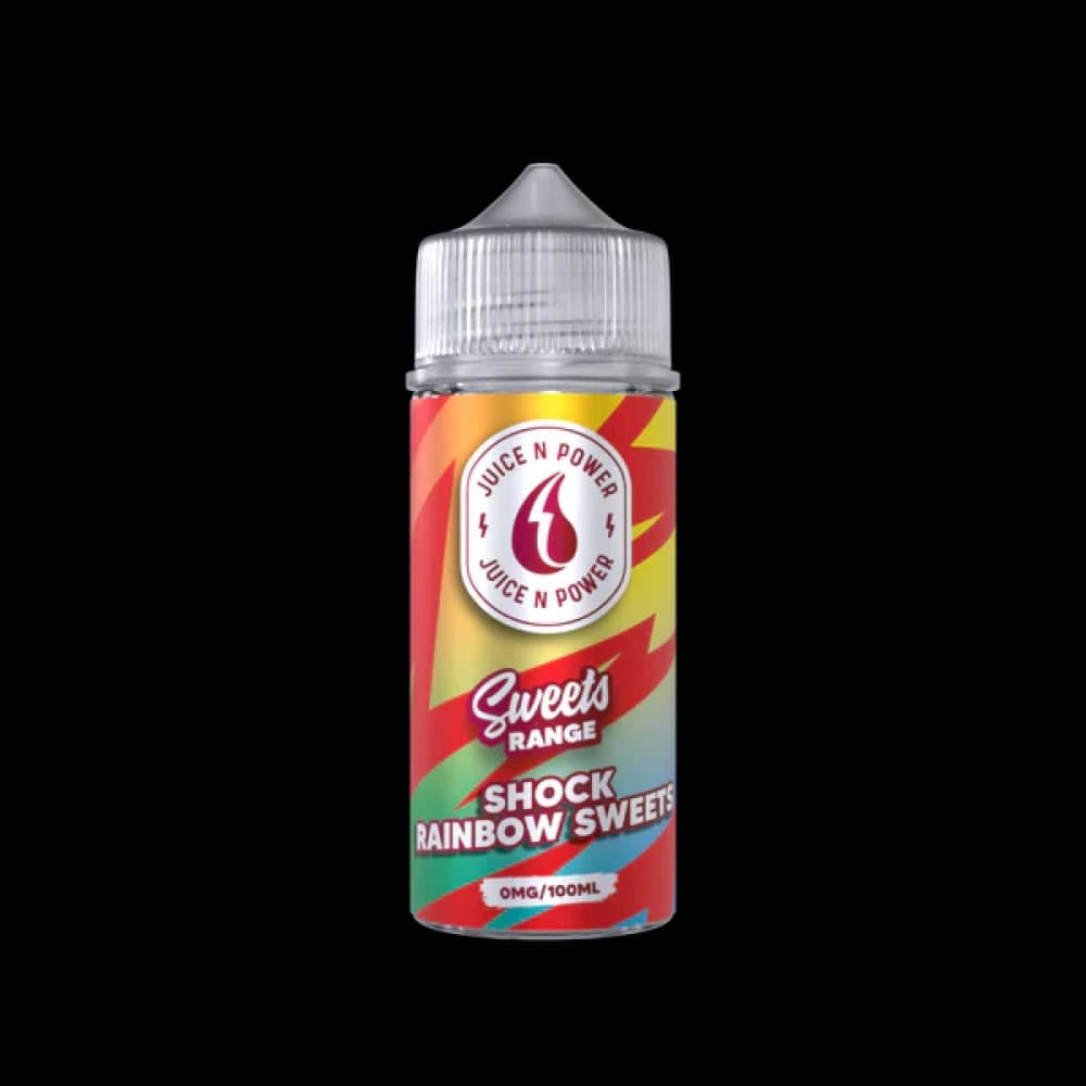 Juice N Power 100ml Shortfill E-liquid Shock Rainbow Sweets (Sweets Range)