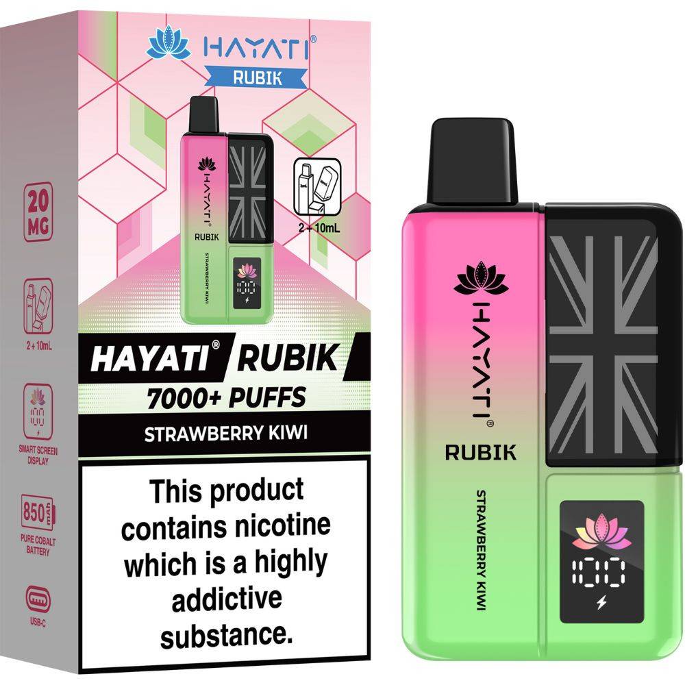 Hayati Rubik 7000 Vape Kit Box of 5 Strawberry Kiwi