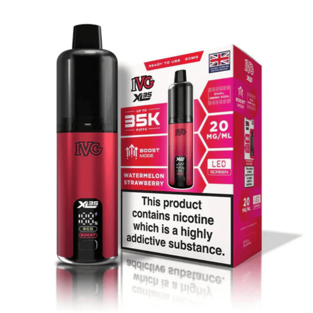 IVG XL 35k Prefilled Vape Kit Box of 5 Watermelon Strawberry