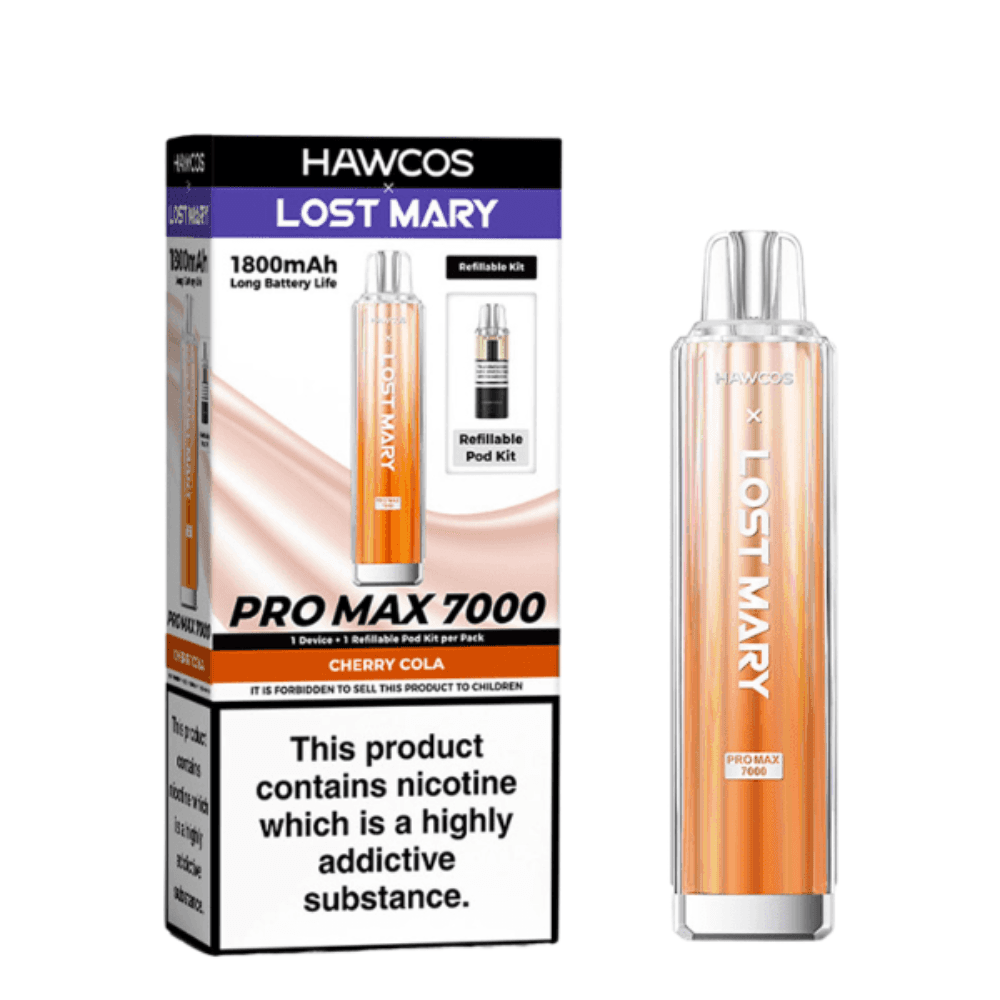 Hawcos x Lost Mary Pro Max 7000 Box of 10 Cherry Cola