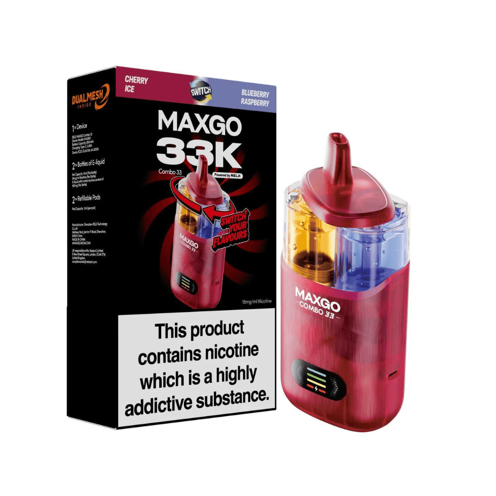 Maxgo 33k Prefilled Vape Kit Box of 3