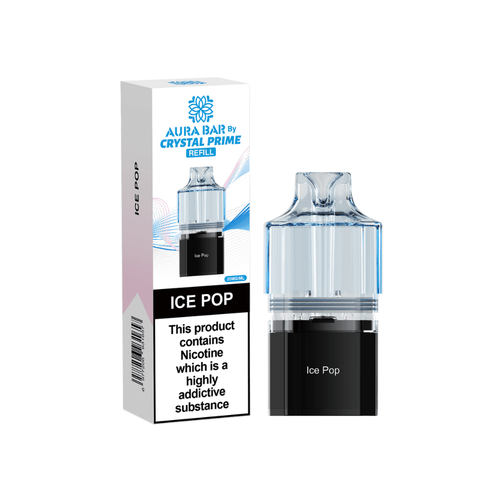 Crystal Prime Aura Bar 10k Pods Pack of 5 Ice Pop