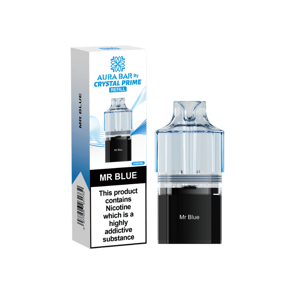 Crystal Prime Aura Bar 10k Pods Pack of 5 Mr Blue