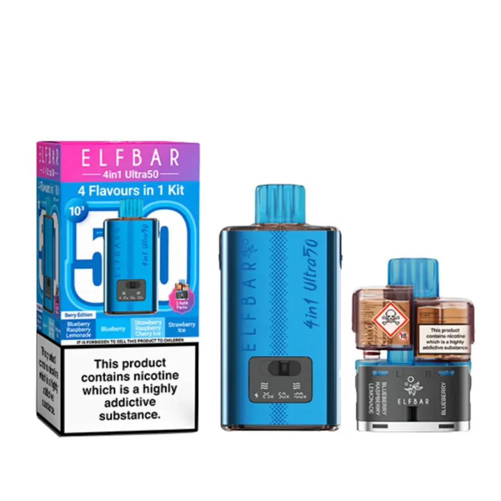 Elf Bar Ultra 50k Vape Kit Box of 5 Berry Edition